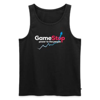 Game Power Graphic - Men's Premium Organic Tank Top - black - Front - AI Model Male 178 light (178cm)