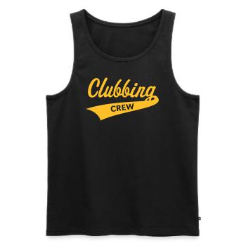 Clubbing Crew (Fête / Célébrations / Danse / Or) - Débardeur bio Premium Homme - noir - Devant - Michal (187cm)