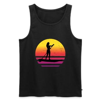 Standup Paddleboard Standup Paddle Sup Men - Men's Premium Organic Tank Top - black - Front - AI Model Male 178 light (178cm)