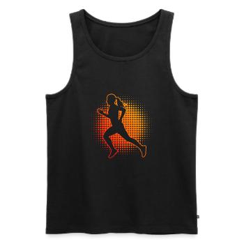 Jogging Cross Country Running Hommes Jogging - Débardeur bio Premium Homme - noir - Devant - Michal (187cm)