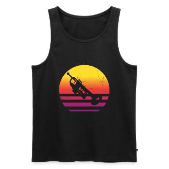 Trompeter Trompeten Spieler Herren Damen - Männer Premium Bio Tank Top - Schwarz - Vorne - AI Model Male 178 light (178cm)