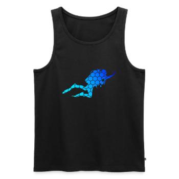 Plongeur plongeur Plongeurs plongée sous-marine Plongée sous-marine - Débardeur bio Premium Homme - noir - Devant - Michal (187cm)