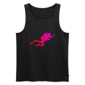 Diving Men's Free Dive Scuba Diver Diving - Men's Premium Organic Tank Top - black - Front - Michal (187cm)