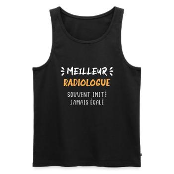 radiologue - Débardeur bio Premium Homme - noir - Devant - Michal (187cm)