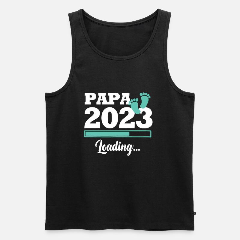 Papa 2023 loading - Débardeur bio Premium Homme - noir