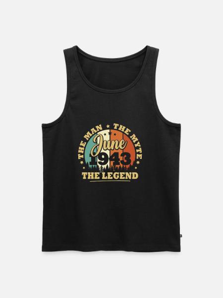 juni 1943, 80 års jubileum Menn kvinner - Premium økologisk Tanktop for menn - svart