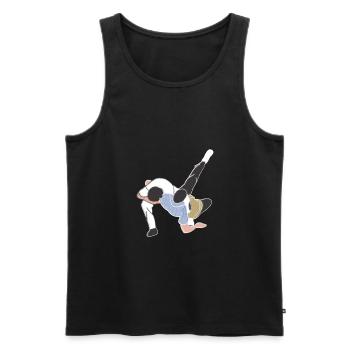 Schwinger Trick - Men's Premium Organic Tank Top - black - Front - AI Model Male 178 light (178cm)