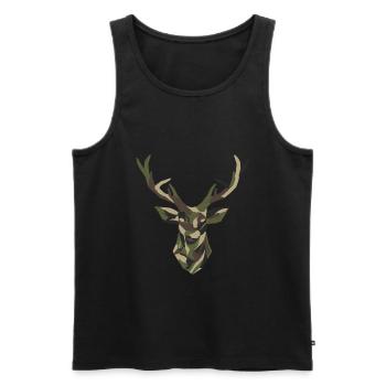 Hunter Camouflage Gift Deer Hunting Deer Hunting Deer Hunting - Men's Premium Organic Tank Top - black - Front - AI Model Male 178 light (178cm)