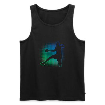Handball masculin Joueurs de handball Jeux de handball - Débardeur bio Premium Homme - noir - Devant - Michal (187cm)