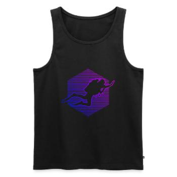Diving Taucher Diver Free Dive Tauchen - Männer Premium Bio Tank Top - Schwarz - Vorne - Michal (187cm)