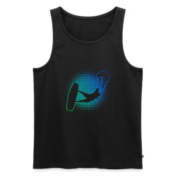 Kiting Men Kitesurfing Kite Kitesurfing - Men's Premium Organic Tank Top - black - Front - AI Model Male 178 light (178cm)