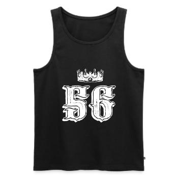 56 Couronne numérique - Débardeur bio Premium Homme - noir - Devant - AI Model Male 178 light (178cm)