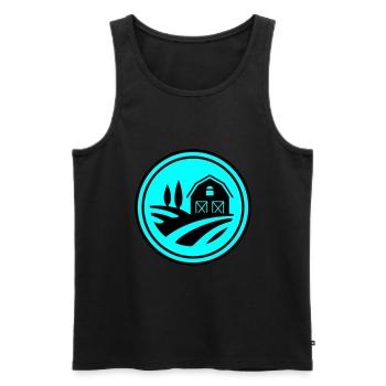 Farm Ernte Kreis - Männer Premium Bio Tank Top - Schwarz - Vorne - AI Model Male 178 light (178cm)