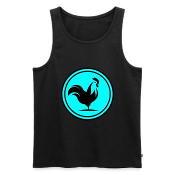 Rooster animal circle - Men's Premium Organic Tank Top - black - Front - AI Model Male 178 light (178cm)