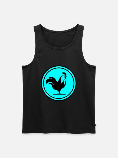 Rooster animal circle - Men's Premium Organic Tank Top - black