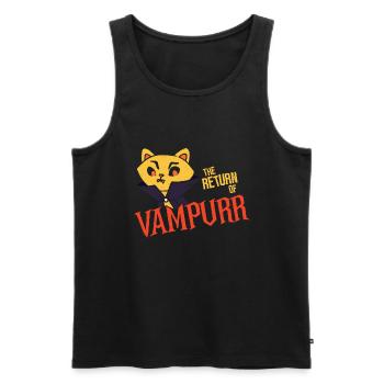 Katzen Vampir - Vampurr - Männer Premium Bio Tank Top - Schwarz - Vorne - Michal (187cm)