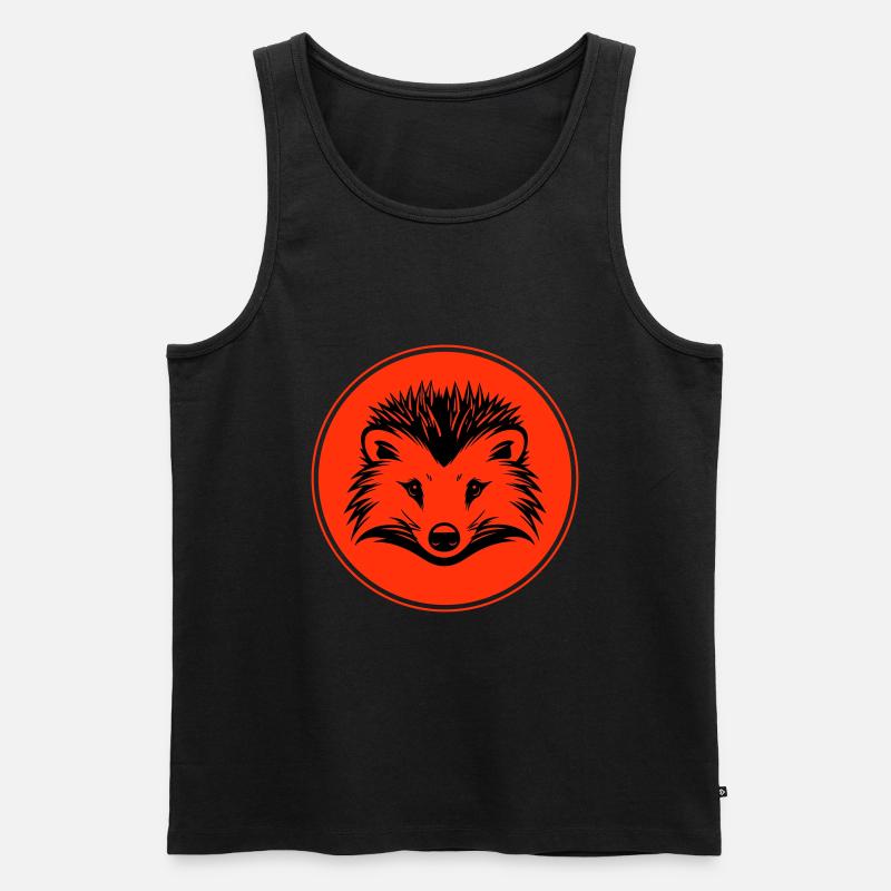 Igel Tier - Männer Premium Bio Tank Top - Schwarz