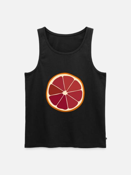 Eine Scheibe der Blutorange - Männer Premium Bio Tank Top - Schwarz
