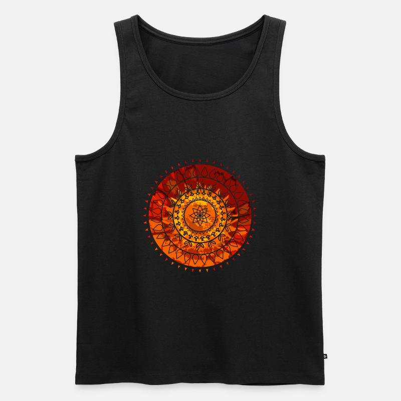 Mandala - Männer Premium Bio Tank Top - Schwarz