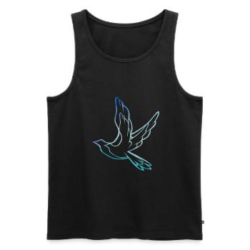 Birds - Men's Premium Organic Tank Top - black - Front - AI Model Male 178 light (178cm)