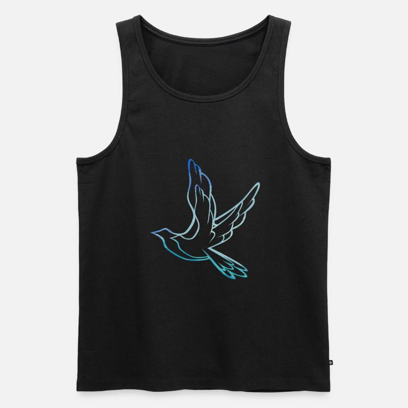 Vögel - Männer Premium Bio Tank Top - Schwarz