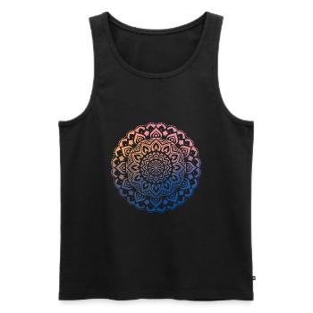 Mandala - Männer Premium Bio Tank Top - Schwarz - Vorne - Michal (187cm)