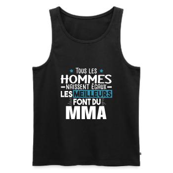 MMA Boxe Sport Cadeau Humour Ju-Jitsu Krav Maga - Débardeur bio Premium Homme - noir - Devant - Michal (187cm)