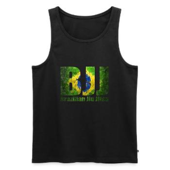 BJJ Jiu Jitsu Brésilien Art Martial MMA Combat - Débardeur bio Premium Homme - noir - Devant - Michal (187cm)
