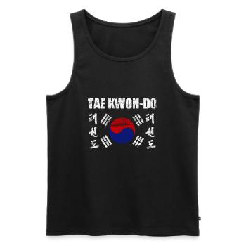 Tae Kwon Do Taekwondo Martial Art Korea Vintage - Men's Premium Organic Tank Top - black - Front - Michal (187cm)