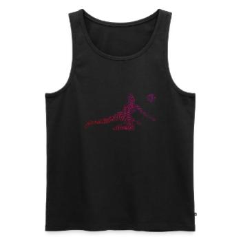 Jeux de volley-ball Joueurs de volley-ball Joueurs de volley-ball - Débardeur bio Premium Homme - noir - Devant - Michal (187cm)