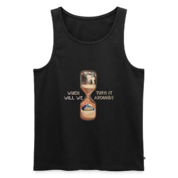 Rettet den Planeten Erderwärmung Klimawandel - Männer Premium Bio Tank Top - Schwarz - Vorne - AI Model Male 178 light (178cm)