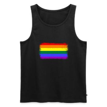 Lgbtq - Männer Premium Bio Tank Top - Schwarz - Vorne - Michal (187cm)