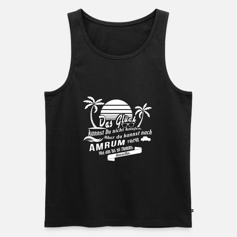 Amrum Glück - Männer Premium Bio Tank Top - Schwarz
