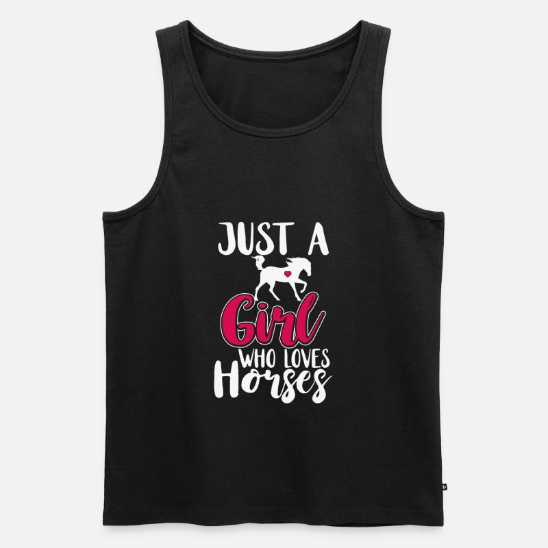 Reiten - Männer Premium Bio Tank Top - Schwarz