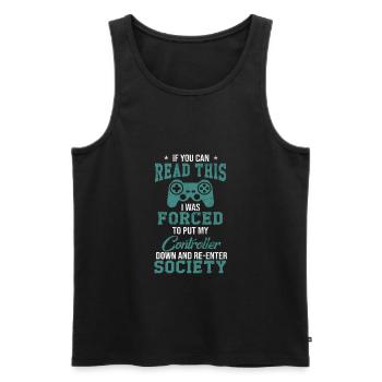 gaming - Men's Premium Organic Tank Top - black - Front - AI Model Male 178 light (178cm)
