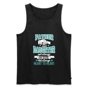 father and daughter - Men's Premium Organic Tank Top - black - Front - Michal (187cm)