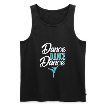 Danser danser et danser encore - Débardeur bio Premium Homme - noir - Devant - Michal (187cm)
