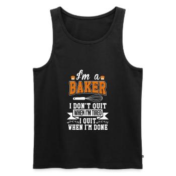 baker - Men's Premium Organic Tank Top - black - Front - AI Model Male 178 light (178cm)