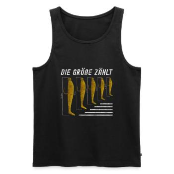 Die Größe Zählt - Lustiger Angelspruch Gummfische - Männer Premium Bio Tank Top - Schwarz - Vorne - AI Model Male 178 light (178cm)