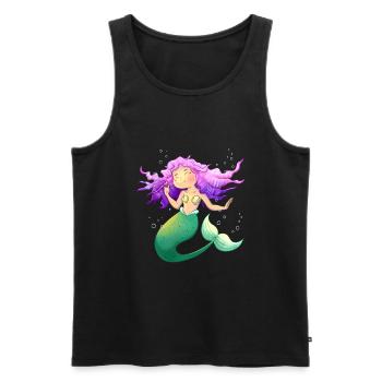 Little Mermaid Sea Girl Design - Men's Premium Organic Tank Top - black - Front - AI Model Male 178 light (178cm)