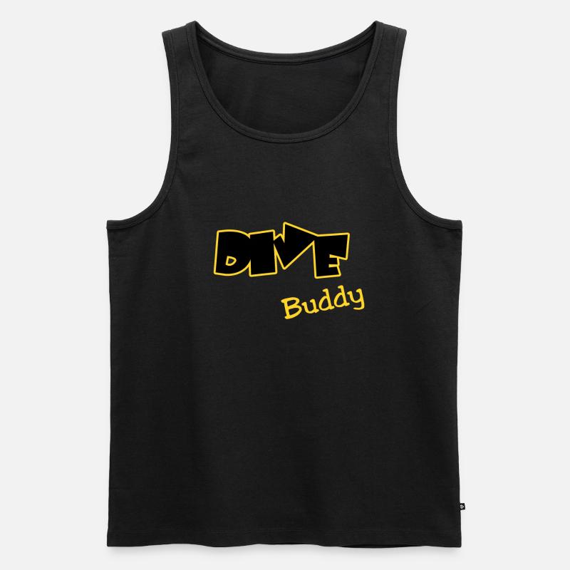 Tauchen Dive Buddy - Männer Premium Bio Tank Top - Schwarz