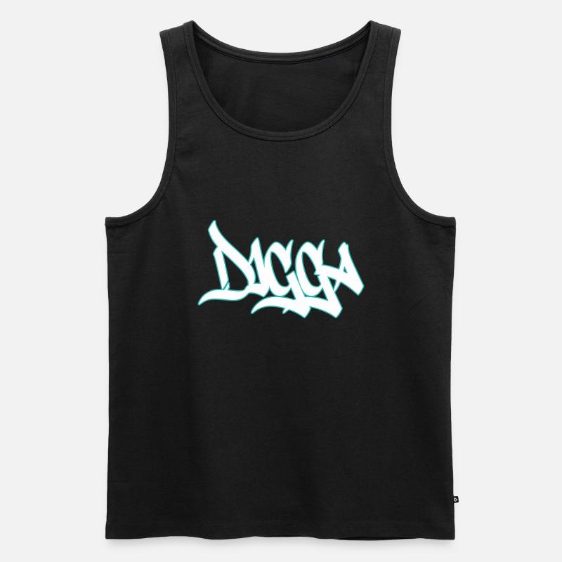 Digga - Männer Premium Bio Tank Top - Schwarz