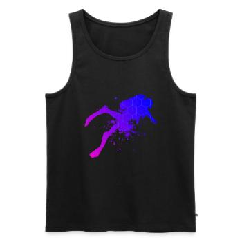Divers Diving Scuba Diving Free Dive Diving - Men's Premium Organic Tank Top - black - Front - AI Model Male 178 light (178cm)