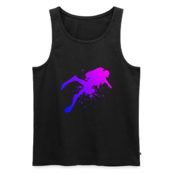Diving Free Dive Scuba Diving Men - Men's Premium Organic Tank Top - black - Front - AI Model Male 178 light (178cm)
