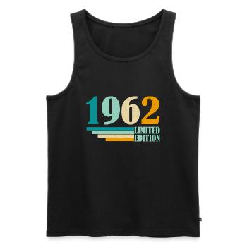 Vintage 1962 Vintage Retro Birthday Gift - Men's Premium Organic Tank Top - black - Front - Michal (187cm)