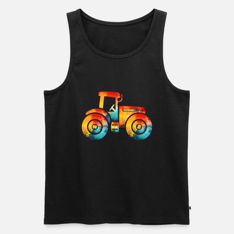 Traktor - Männer Premium Bio Tank Top - Schwarz