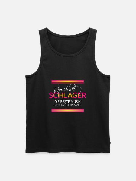 Schlager Ja ich will - Débardeur bio Premium Homme - noir