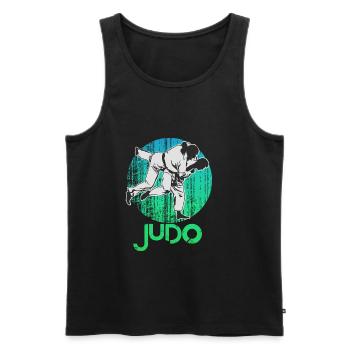 judo graphif - Männer Premium Bio Tank Top - Schwarz - Vorne - Michal (187cm)