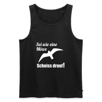 Be like a seagull shit on it! Funny gift - Men's Premium Organic Tank Top - black - Front - Michal (187cm)