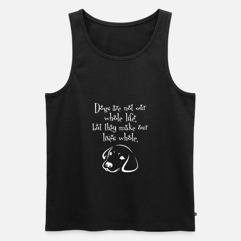Hunde unser Leben - Männer Premium Bio Tank Top - Schwarz